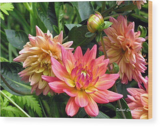 Flowers Wood Print featuring the photograph Fragrant Grouping by Deborah Crew-Johnson