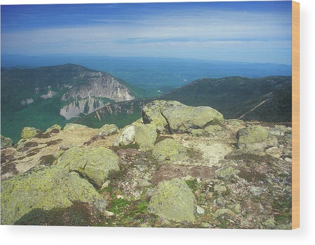 Franconia Notch Wood Print featuring the photograph Franconia Notch from Mount Lafayette by John Burk