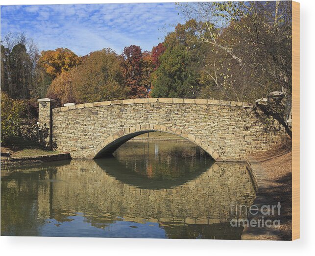 Freedom Wood Print featuring the photograph Freedom Park Bridge by Jill Lang