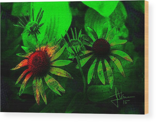 Flowers Wood Print featuring the photograph Garden Green by Jim Vance