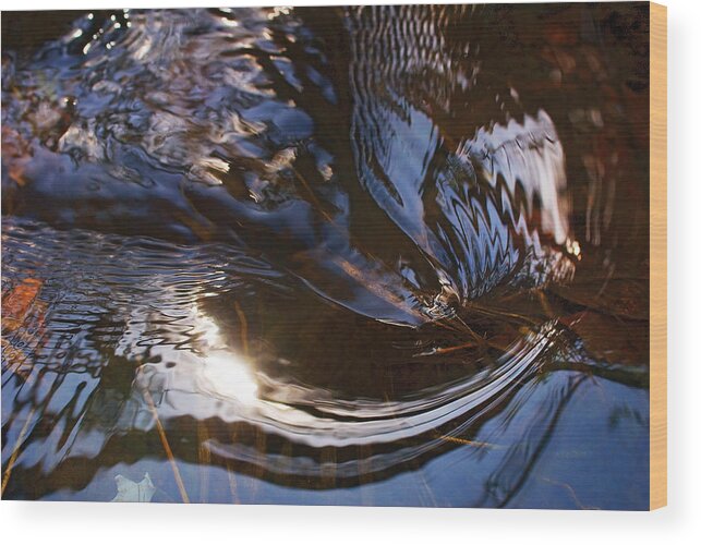 River Wood Print featuring the photograph Gentle river ripple-1 by Steve Somerville