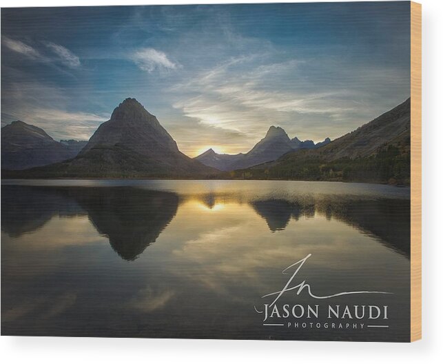  Wood Print featuring the photograph Glacier Sunset by Jason Naudi
