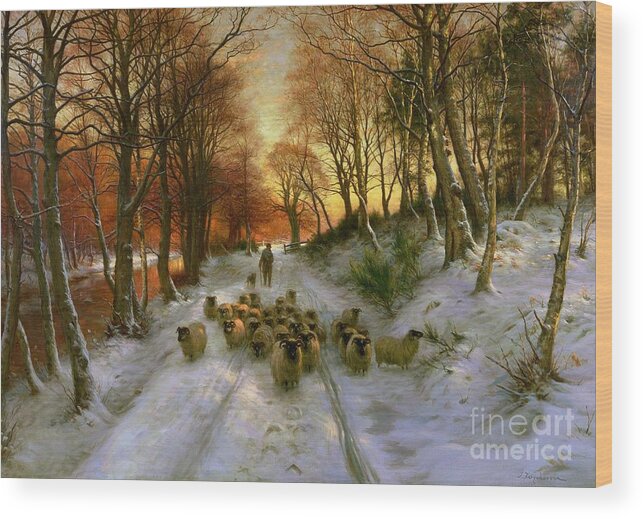 Glowed Wood Print featuring the painting Glowed with Tints of Evening Hours by Joseph Farquharson
