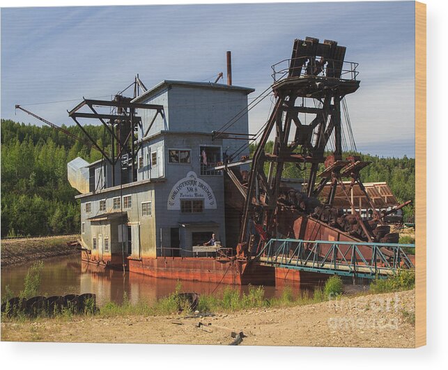 Gold Dredge 8 Wood Print featuring the photograph Gold Dredge 8 by Robert Pilkington