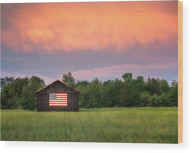 Barn Wood Print featuring the photograph Goodnight America by Ryan Wyckoff