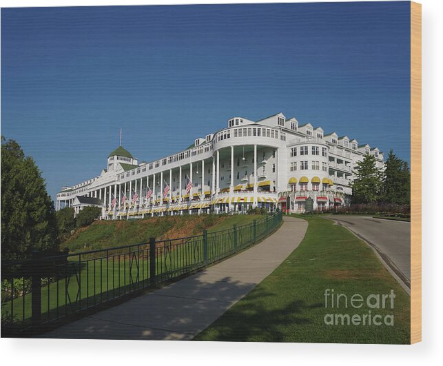 Grand Hotel Wood Print featuring the photograph Grand Hotel Mackinac Island 2 by Rachel Cohen
