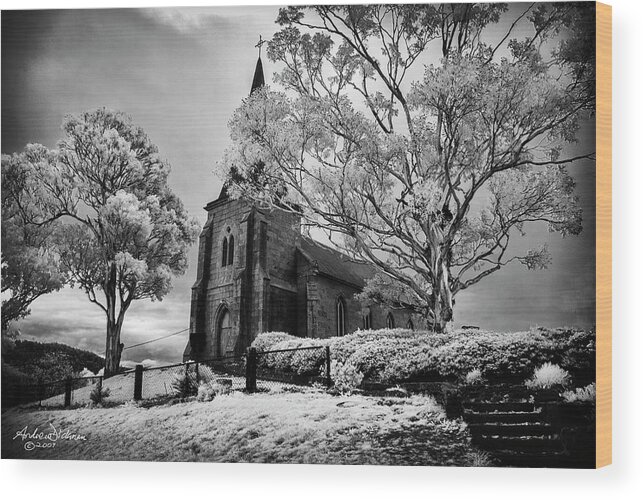 Church Wood Print featuring the photograph H E R I T A G E by Andrew Dickman
