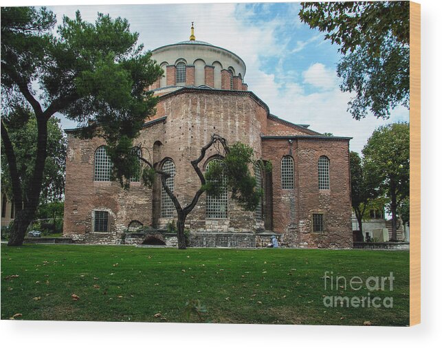 Istanbul Wood Print featuring the photograph Hagia Eirene by Kathy McClure