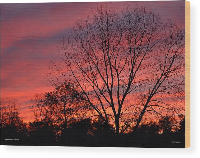 Sunset Wood Print featuring the photograph Halloween Sunset by Frank Mari