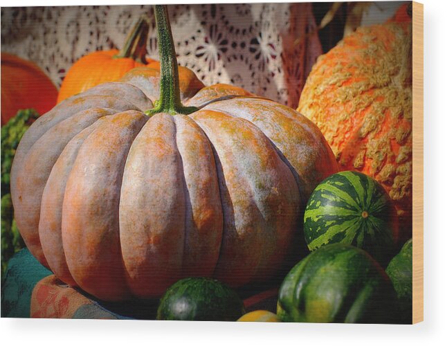 Harvest Wood Print featuring the photograph Harvest by Linda Mishler