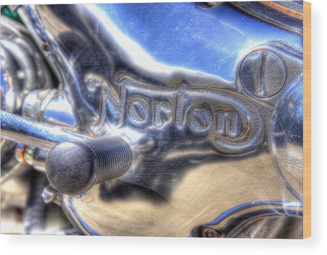 Hdr Wood Print featuring the photograph HDR Norton by Joe Myeress