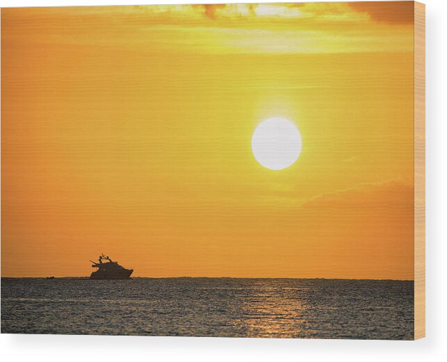 Boat Wood Print featuring the photograph Heading Home by David Buhler