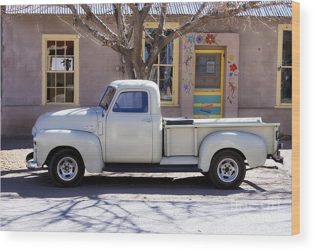 Wall Wood Print featuring the photograph Hillsboro New Mexico 1949 GMC 100 by Barbara Chichester