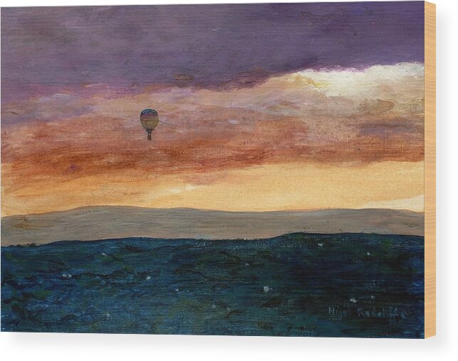 Hot-air Balloon Wood Print featuring the photograph Homeward Bound by Nigel Radcliffe