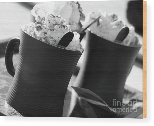 Background Wood Print featuring the photograph Hot Chocolat by Adriana Zoon