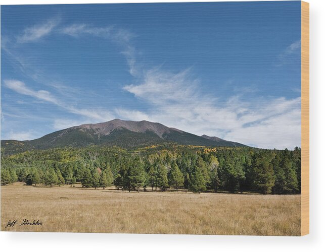 Arizona Wood Print featuring the photograph Humphreys Peak from Hart Prairie by Jeff Goulden