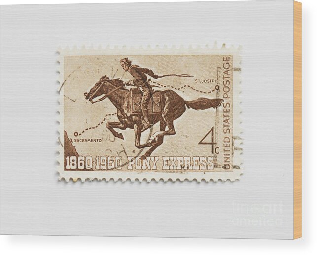 1960 Wood Print featuring the photograph Hundred years Pony Express by Patricia Hofmeester