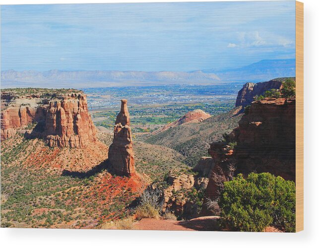 Landscape Wood Print featuring the photograph Independance Rock by Deanne Smith