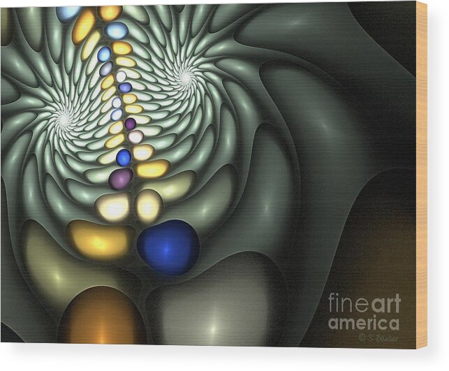 Digital Wood Print featuring the digital art Inner Sanctum by Sandra Bauser