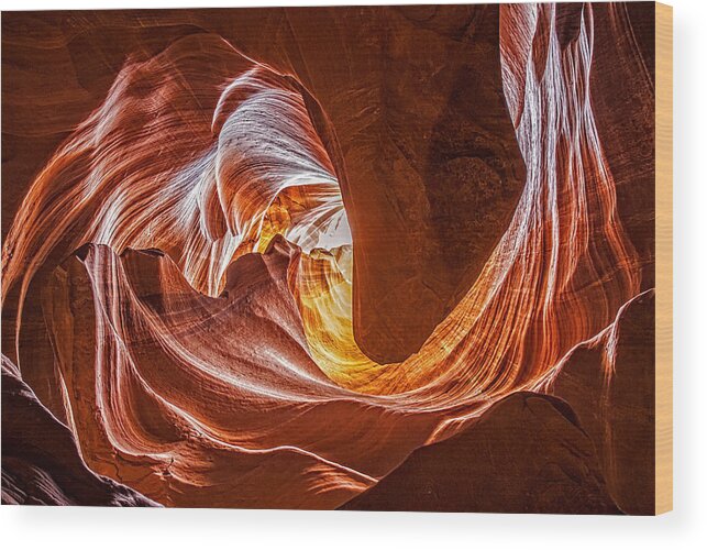 Slot Canyon Wood Print featuring the photograph Into The Light by Scott Read