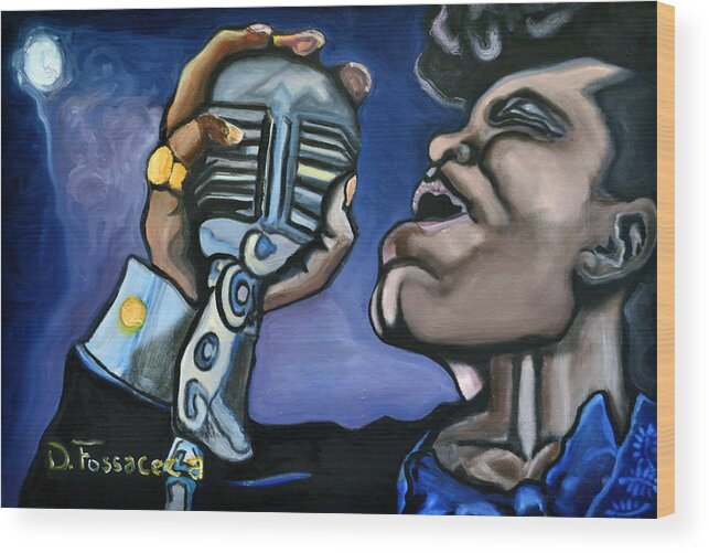 Soul Wood Print featuring the painting It's A Mans World- James Brown by David Fossaceca