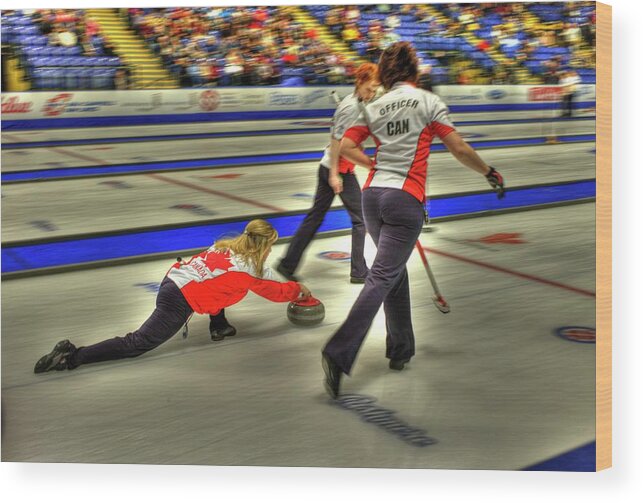 Curling Wood Print featuring the photograph Jennifer Jones Throws by Lawrence Christopher