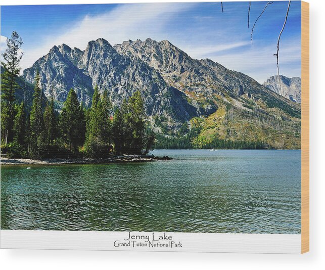 Jenny Lake Wood Print featuring the photograph Jenny Lake by Greg Norrell