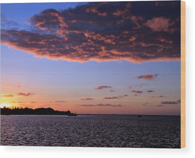 Sunrise Wood Print featuring the photograph Key West Sunrise 16 by Bob Slitzan