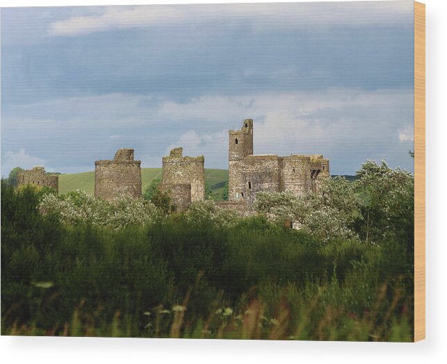 Castle Wood Print featuring the photograph Kidwelly Castle by Jeff Townsend