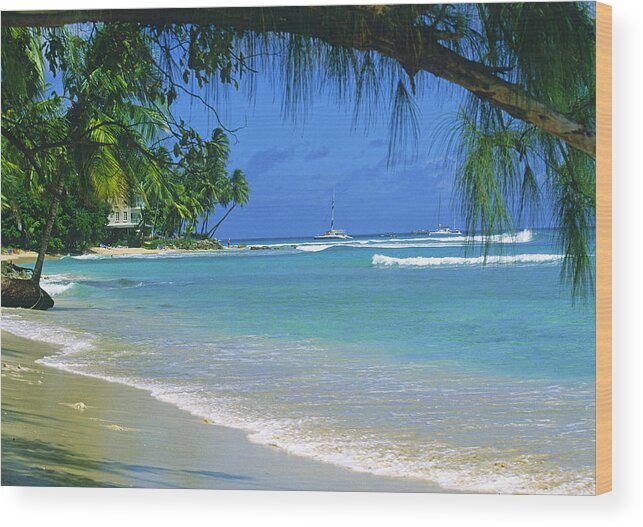 Barbados Wood Print featuring the photograph King's Beach, Barbados by Gary Corbett