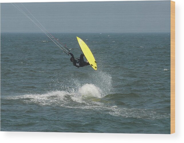 Kite Surfing Wood Print featuring the photograph Kite Surfing 10 by Joyce StJames