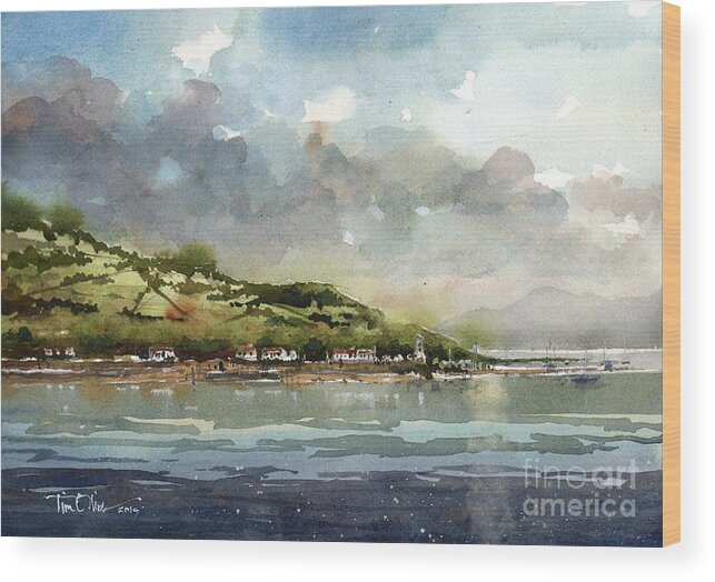 Scotland Wood Print featuring the painting Kyles of Bute by Tim Oliver