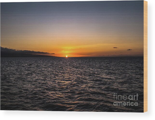 Sunset Wood Print featuring the photograph Lahaina Sunset by Blake Webster