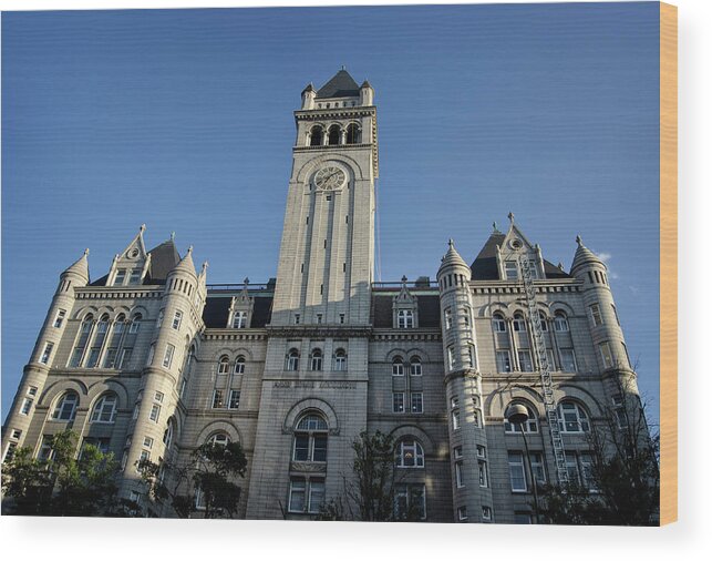 Trump International Hotel Wood Print featuring the photograph Looking Up At The Trump Hotel by Greg and Chrystal Mimbs