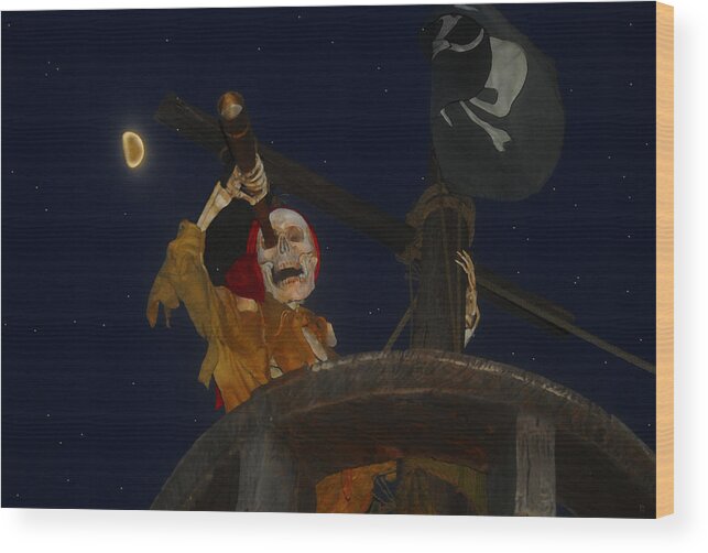 Pirate Wood Print featuring the painting Lost Dutchman by David Lee Thompson