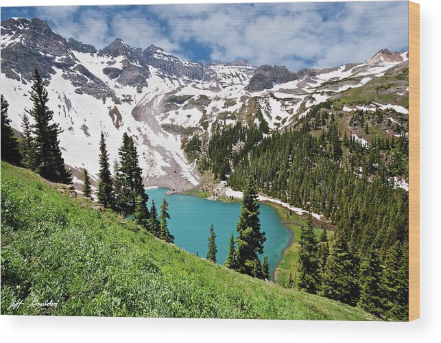 Beauty In Nature Wood Print featuring the photograph Lower Blue Lake by Jeff Goulden