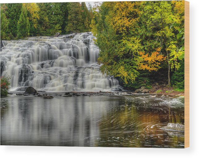 Water Falls Wood Print featuring the photograph Lower Bond Falls by John Roach