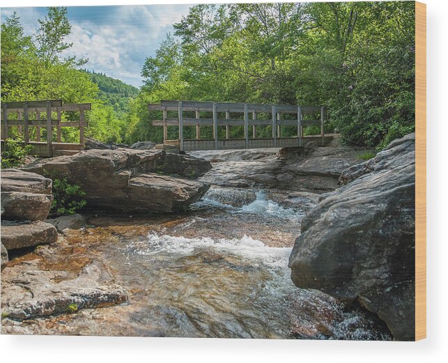 Waterscape Wood Print featuring the photograph Lower Falls Overlook by Ginger Stein