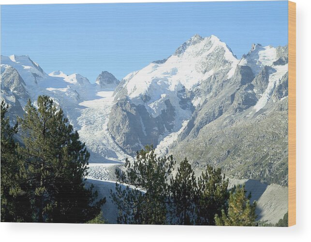 Switzerland Wood Print featuring the photograph Magnificent Swiss Glacier by Charles Ridgway