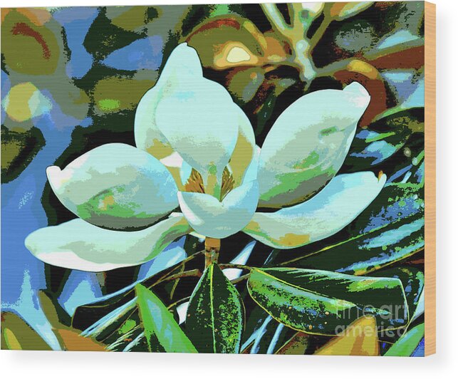 Magnolia Wood Print featuring the digital art Magnolia Dream by Carol Groenen