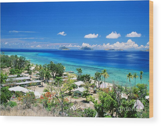 Beautiful Wood Print featuring the photograph Mana Island by Dave Fleetham - Printscapes