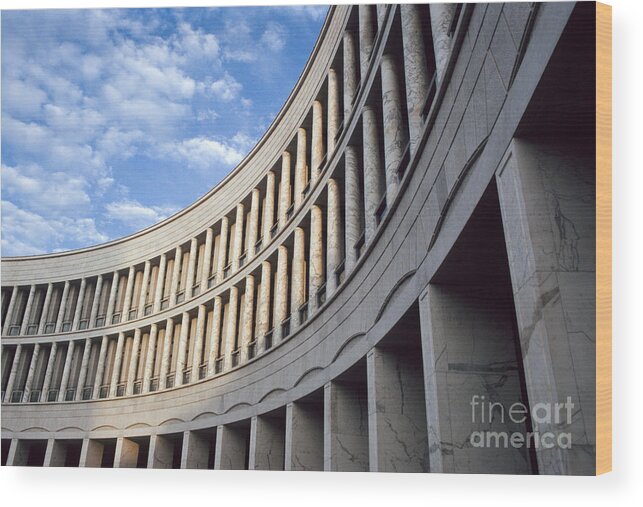 Piazza Wood Print featuring the photograph Marble Embrace II by Fabrizio Ruggeri