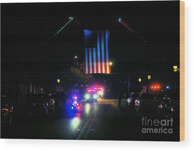 Flag Wood Print featuring the photograph May We Never Forget by Frank J Casella