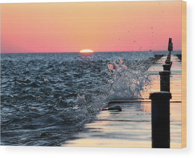 Splash Wood Print featuring the photograph Michigan Summer Sunset by Bruce Patrick Smith