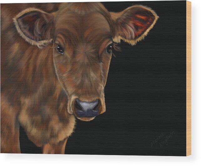 Cow Art Canvas Prints Wood Print featuring the painting Milo by Michelle Wrighton