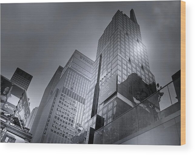 New York City Wood Print featuring the photograph Monoliths of New York City by Mark Andrew Thomas