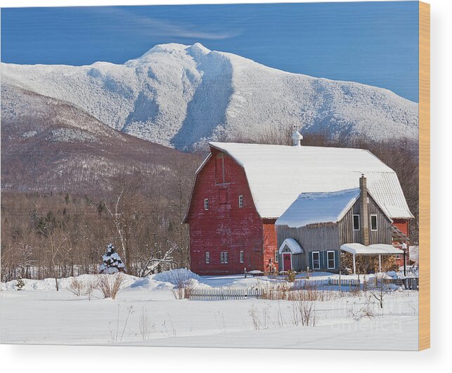 Winter Wood Print featuring the photograph Mountain Homestead by Alan L Graham
