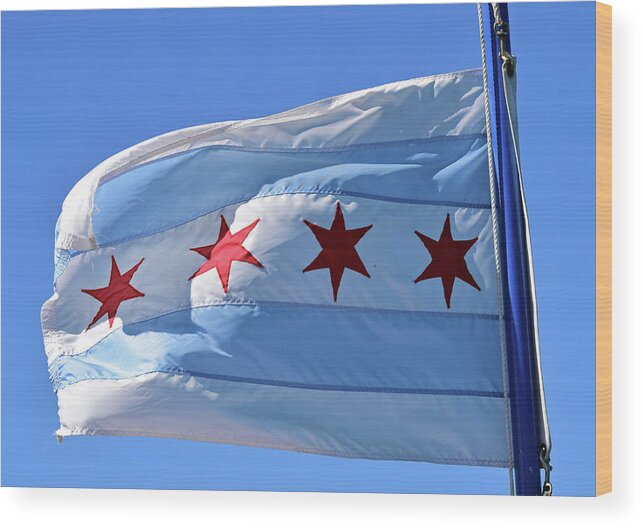 Nautical Flag Wood Print featuring the photograph Nautical Flag No. 1 by Sandy Taylor
