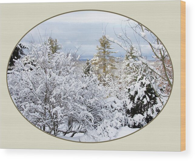 Gallery Button Wood Print featuring the digital art northeast USA photography button by Lise Winne
