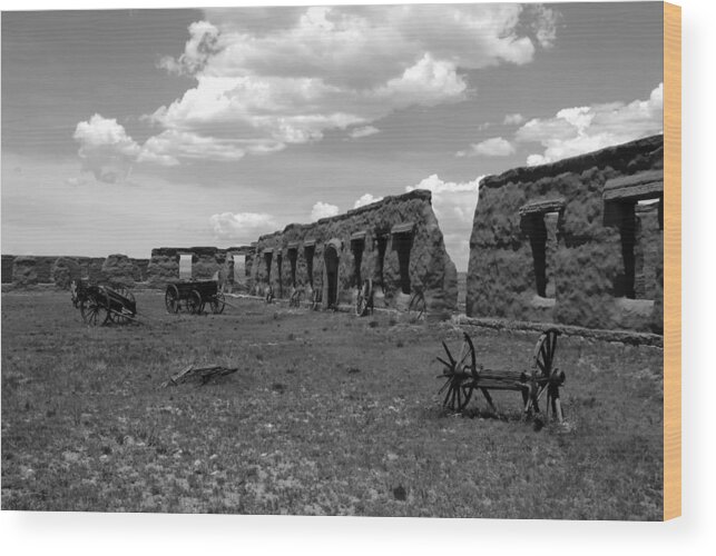 Fort Union New Mexico Wood Print featuring the photograph Old Fort Union by David Lee Thompson